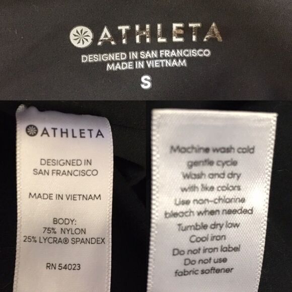 ATHLETA Salutation High Rise Capri Yoga Leggings Tights Black S - Picture 5 of 9